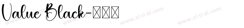 Value Black字体转换